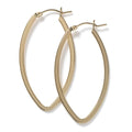 Gold Filled Flat Pointed Hoop Earrings 48mm