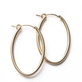 Gold Filled Oval Hoop Earring 32mm