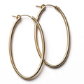 Gold Filled Oval Hoop Earring 45mm