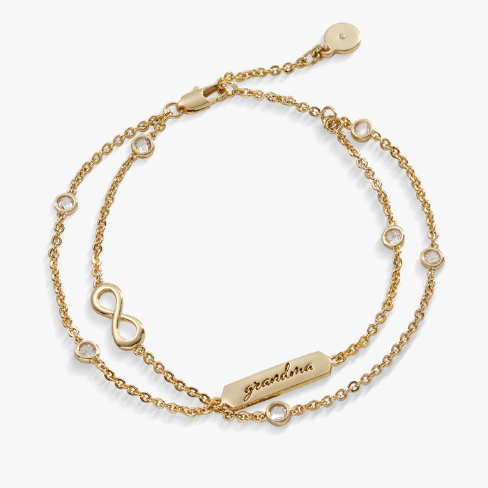 Grandma Infinity Chain Double Strand Bracelet