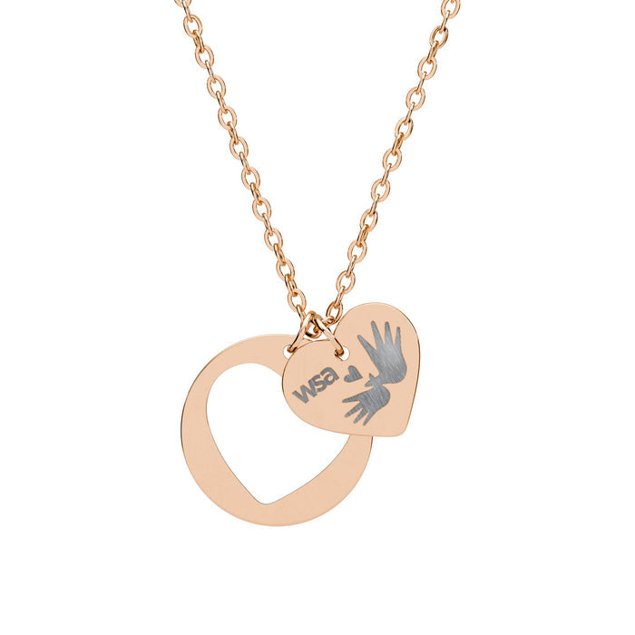 Heart Cutout Necklace with Engraving