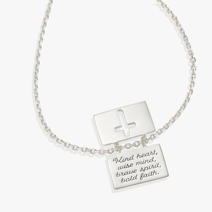 Hidden Message Cross Affirmation Necklace