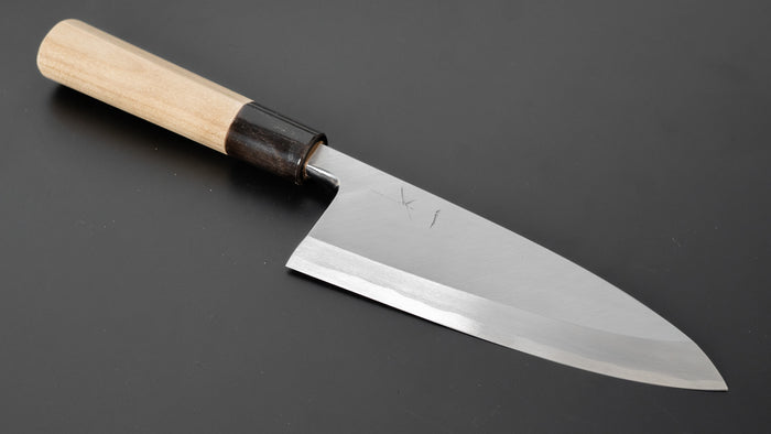 Hitohira Kikuchiyo Manzo White #3 Deba 150mm Ho Wood Handle (D-Shape) - HITOHIRA