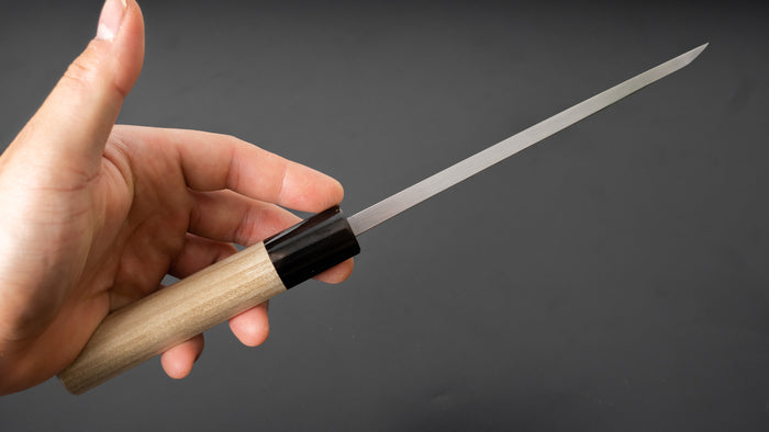 Hitohira Kikuchiyo Manzo White #3 Deba 150mm Ho Wood Handle (D-Shape) - HITOHIRA