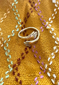 Hugging Hands Brass Ring