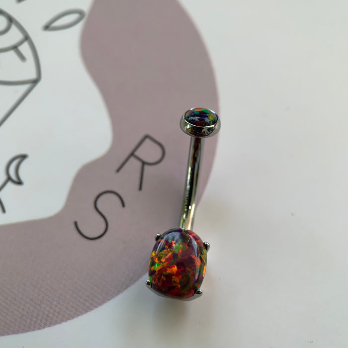Anatometal Oval Cut Navel Curve