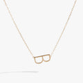Initial B Precious Elongated Necklace