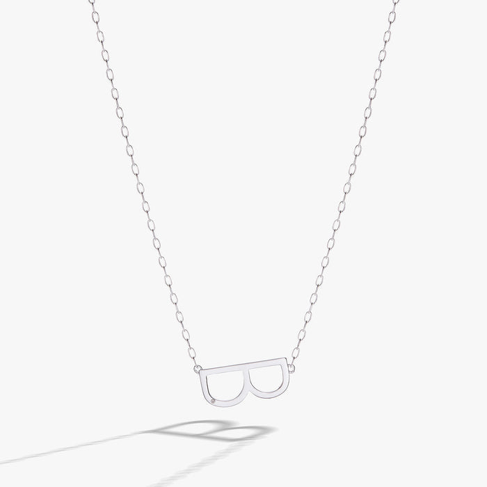 Initial B Precious Elongated Necklace