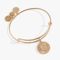 Initial G Pave Starburst Texture Bangle