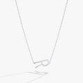 Initial R Precious Elongated Necklace