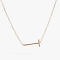 Initial T Precious Elongated Necklace