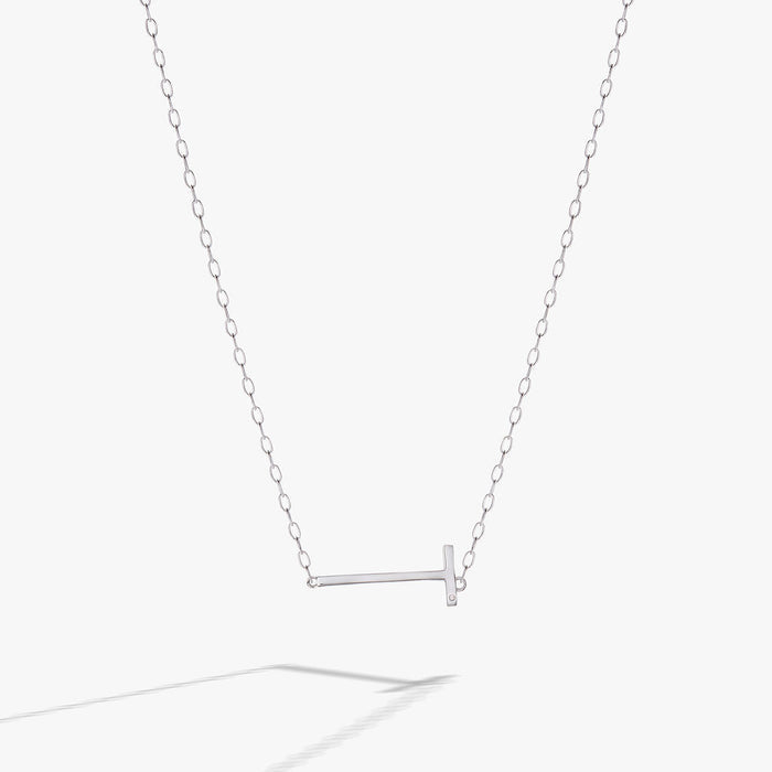 Initial T Precious Elongated Necklace