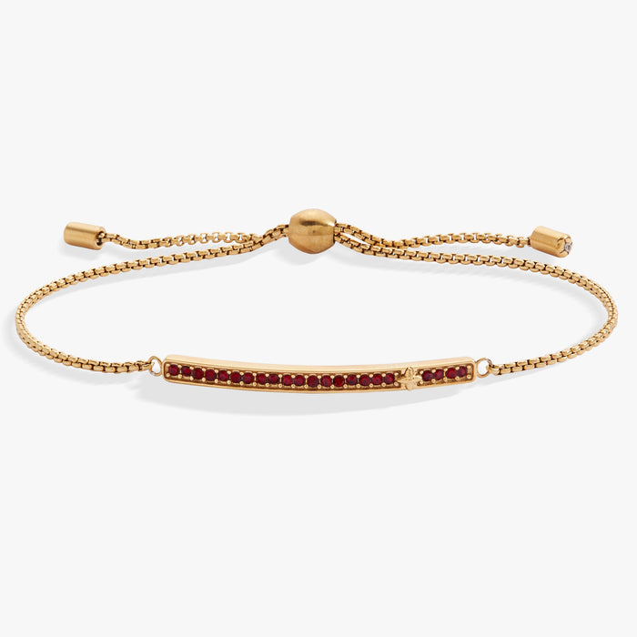 January Everyday Birthstone Pave Bolo Bracelet