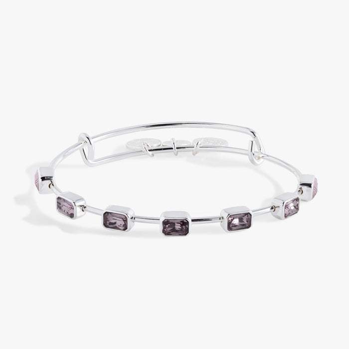 June Birthstone Emerald Cut Bangle