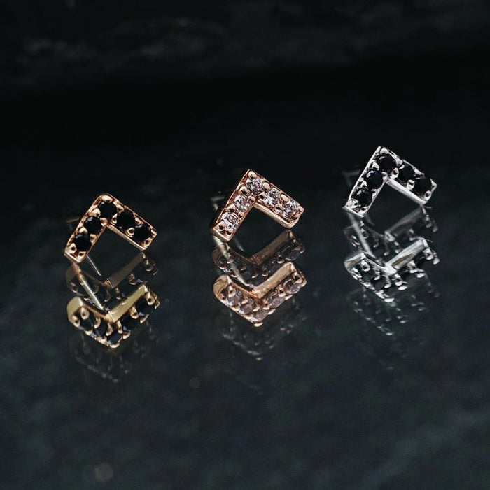 Junipurr Jewelry Chevron Black CZ