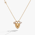 Leo Zodiac Charm Cluster Necklace