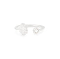 Lotus Adjustable Ring Shiny Silver, Alex and Ani