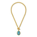 Lucky Blu Horseshoe Cameo Pendant