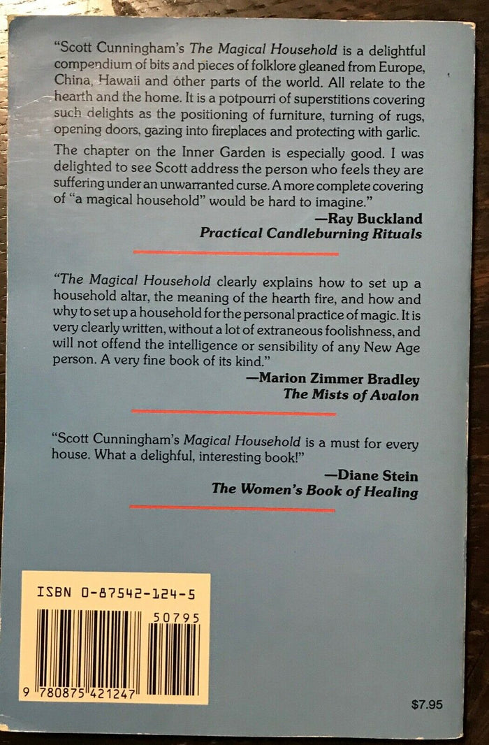 MAGICAL HOUSEHOLD - Cunningham, 1988 SIGNED - MAGICK WITCHCRAFT WITCH GRIMOIRE