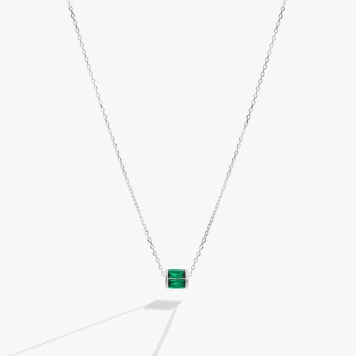 May Birthstone Precious Pendant Necklace