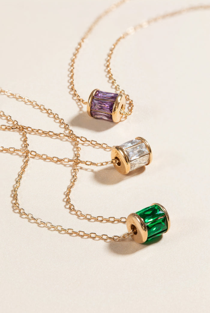 May Birthstone Precious Pendant Necklace