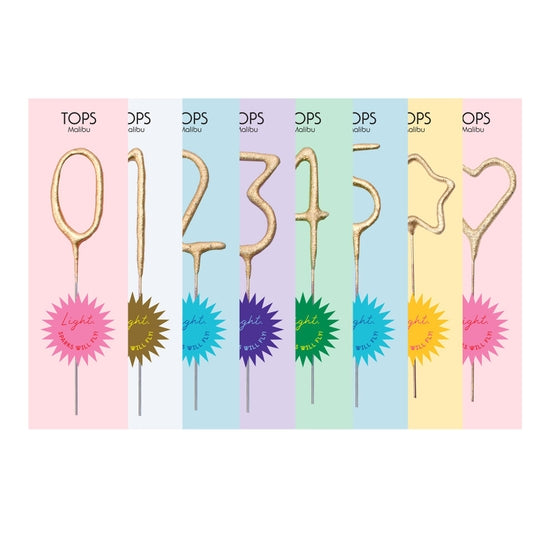 Mini Gold Number Sparklers (0-9)