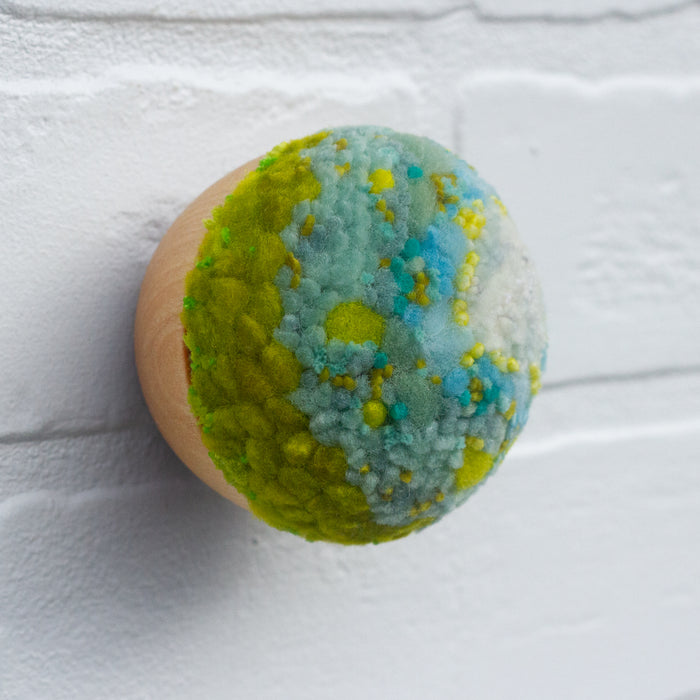 Mini Puff Sculpture | Aqua + Lime