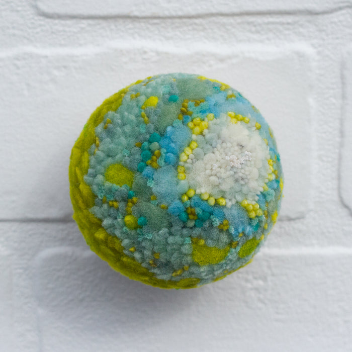 Mini Puff Sculpture | Aqua + Lime