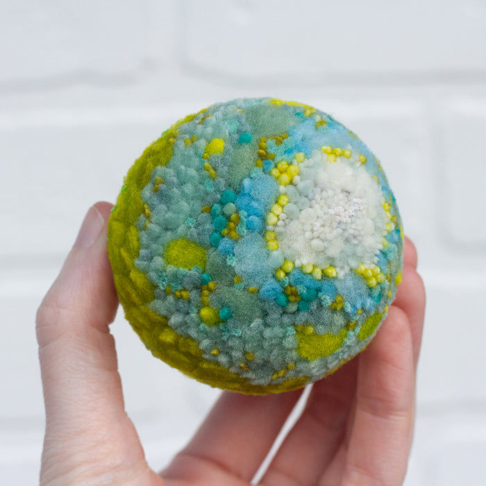 Mini Puff Sculpture | Aqua + Lime