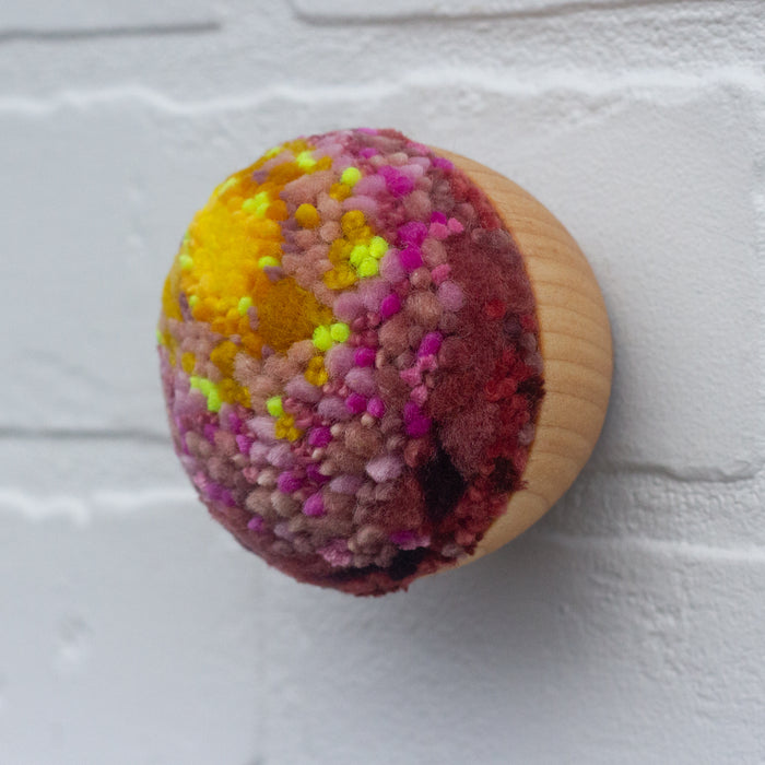 Mini Puff Sculpture | Yellow + Pink