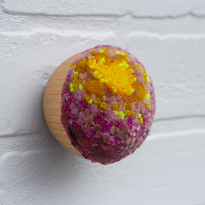 Mini Puff Sculpture | Yellow + Pink