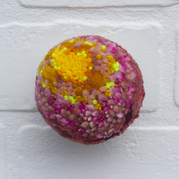 Mini Puff Sculpture | Yellow + Pink