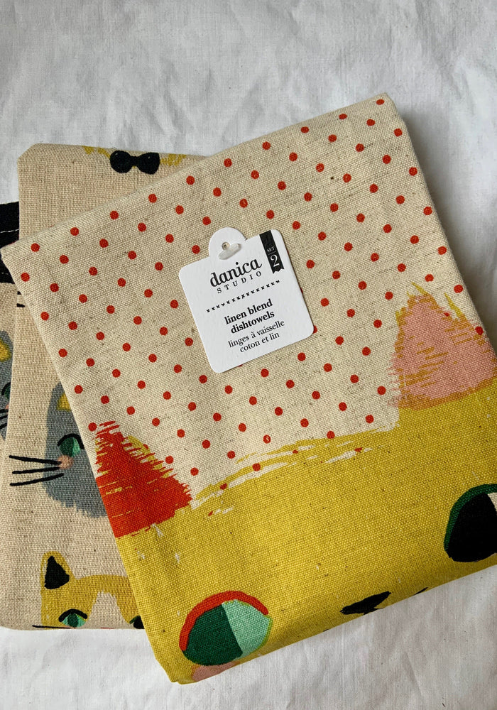 Mischievous Kitty Dishtowel Set