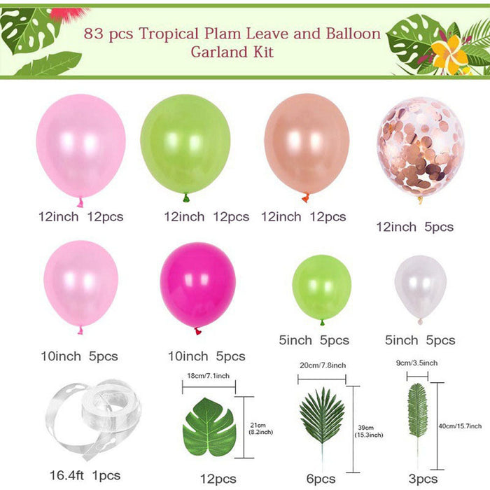 Mocsicka Balloon Arch hawaii Balloons Set Party Decoration