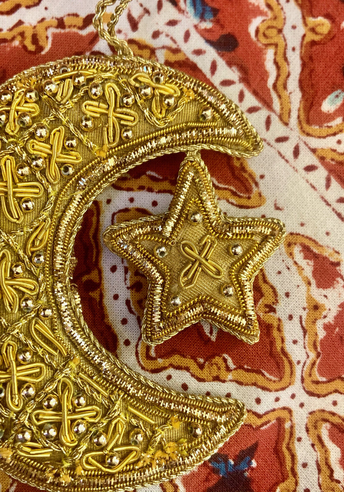 Moon and Star Ornament