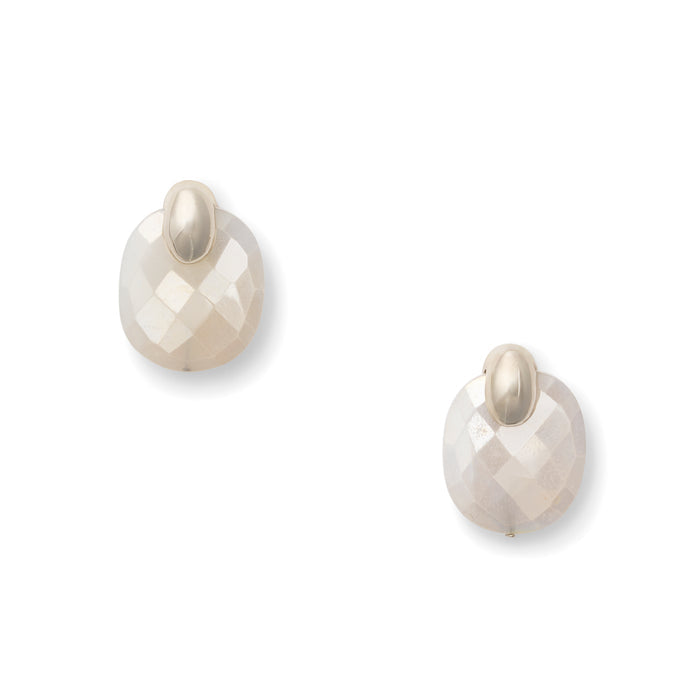 Moonstone Palazzo Earring in Sterling Silver