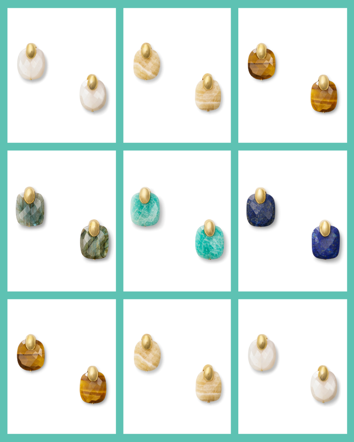 Moonstone Palazzo Earring in Sterling Silver