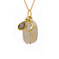MOROKA Aquamarine, Labradorite, and Blue Topaz Pendant