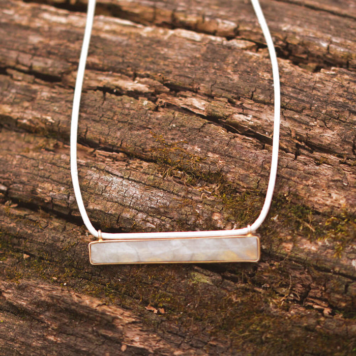 MOROKA Labradorite Leather Necklace