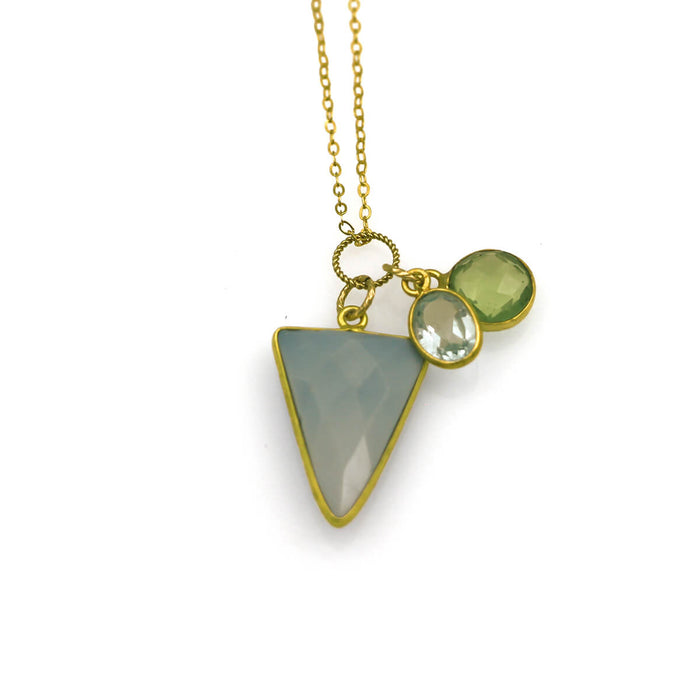 MOROKA Opal, Peridot, and Topaz Pendant