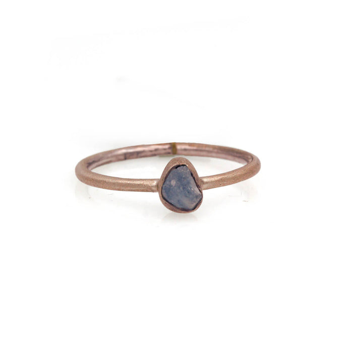MOROKA Sterling Silver Rough Aquamarine Ring