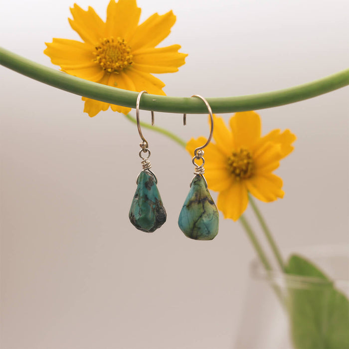 MOROKA Turquoise Briolette Drop Earrings