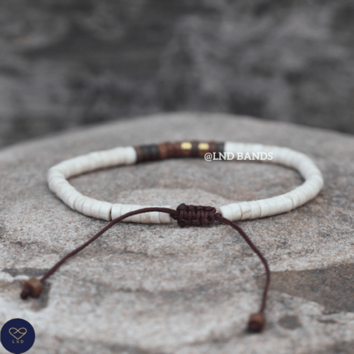 Morse Code "HEAL" Beaded Bracelet - Encouragement Support Inspirational Uplift Motivation meaningful - LND Bands