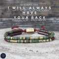 Morse Code "I WILL ALWAYS have your back" Bead Bracelet - Motivation, Support, Encouragement, Affirmation, Meaningful - LND Bands