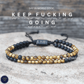 Morse Code "KEEP FUCKING GOING" Adjustable Bracelet, inspirational, motivational, uplifting, encouraging - LND Bands