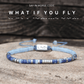 Morse Code What if You Fly bracelet: Inspiration, Motivation, Encouragement, Meaningful uplifting secret message - LND Bands