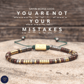 Morse Code "You Are Not Your Mistakes" Bracelet - Inspiration, Motivation, Encouragement, Affirmation, Meaningful, uplifting - LND Bands