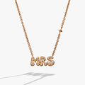 'Mrs' Bubble Crystal Pendant Necklace
