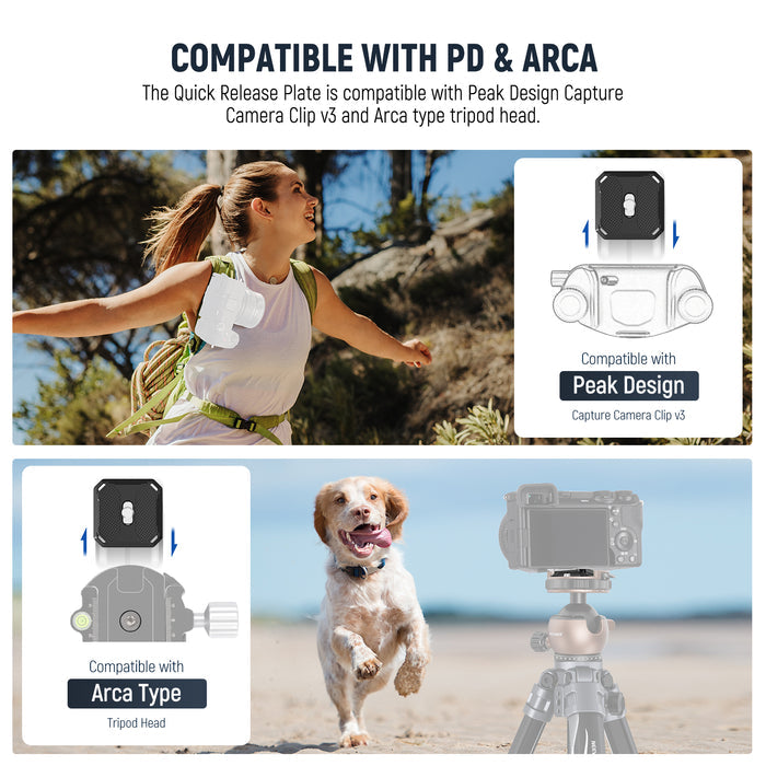 NEEWER GM41 Low Profile Tripod Ball Head is compatible with PD & ARCA