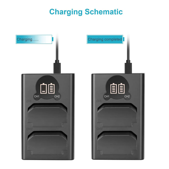NEEWER NP-FZ100 Sony Replacement Battery Charger Set